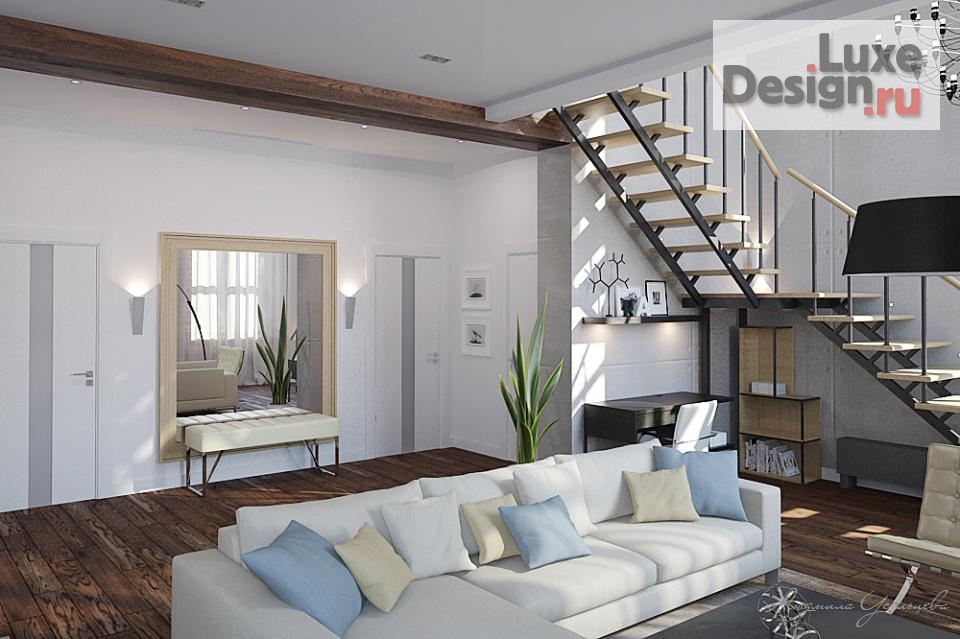 Дизайн интерьера коттеджа "Коттедж в КП "Земляничная поляна"" (фото 3)