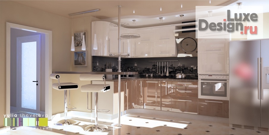 Дизайн интерьера квартиры "Дизайн квартиры "Сияние бриллиантов"" (фото 2)