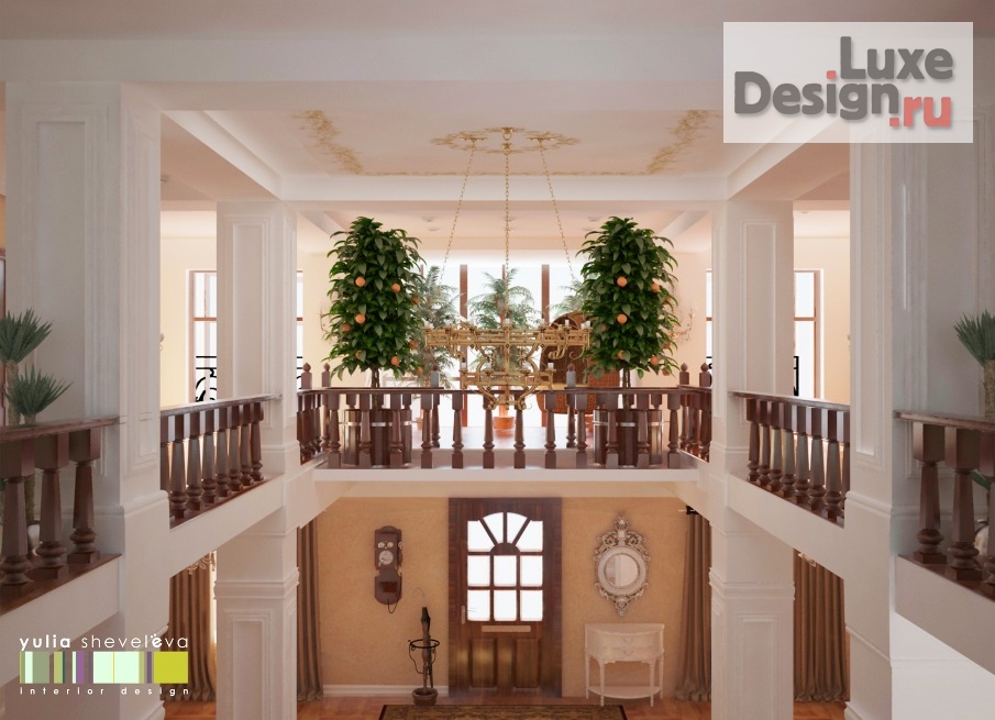 Дизайн интерьера загородного дома "Дизайн загородного дома "Русская усадьба"" (фото 4)