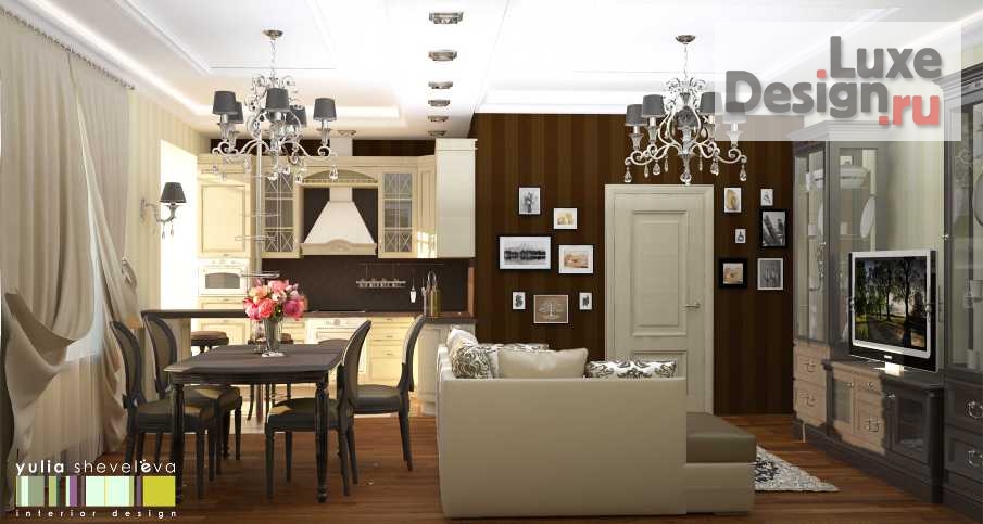 Дизайн интерьера квартиры "Дизайн квартиры "Свет и тень"" (фото 1)