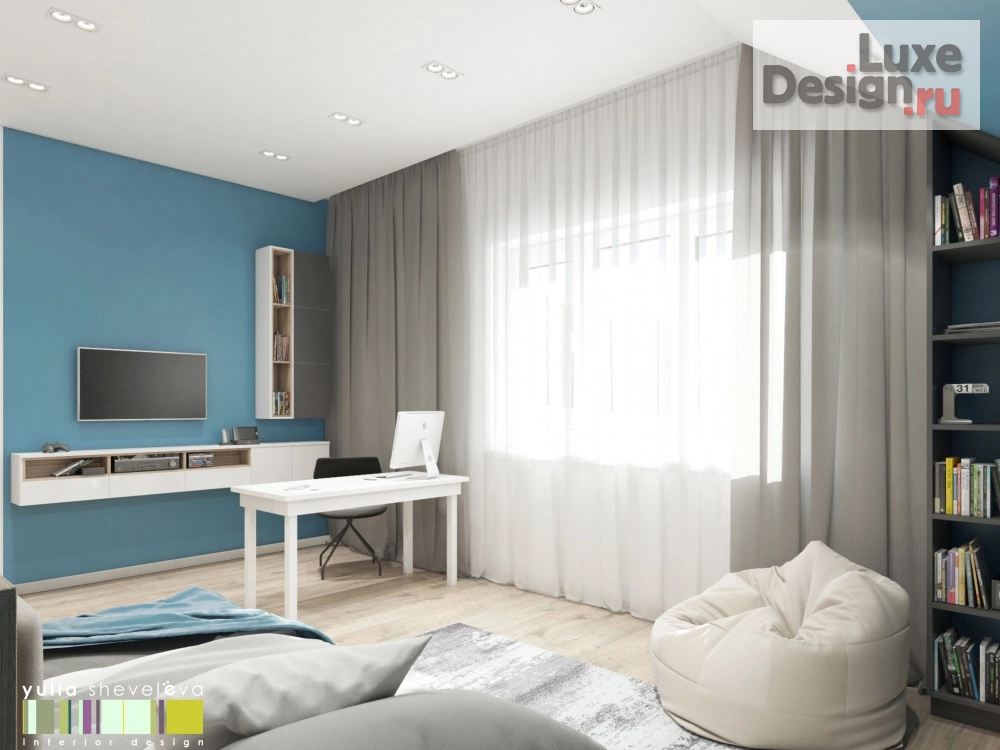 Дизайн интерьера загородного дома "Дизайн загородного дома "Северное сияние"" (фото 49)