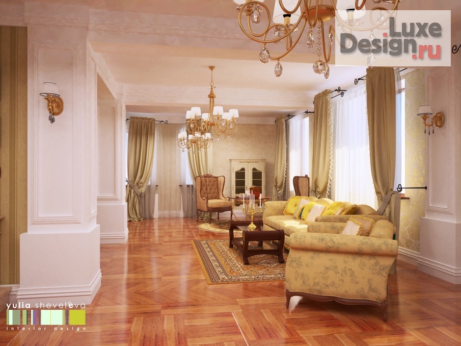 Дизайн интерьера загородного дома "Дизайн загородного дома "Русская усадьба"" (фото 5)