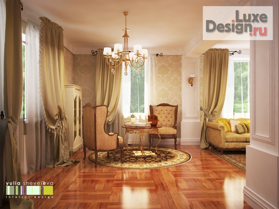 Дизайн интерьера загородного дома "Дизайн загородного дома "Русская усадьба"" (фото 6)