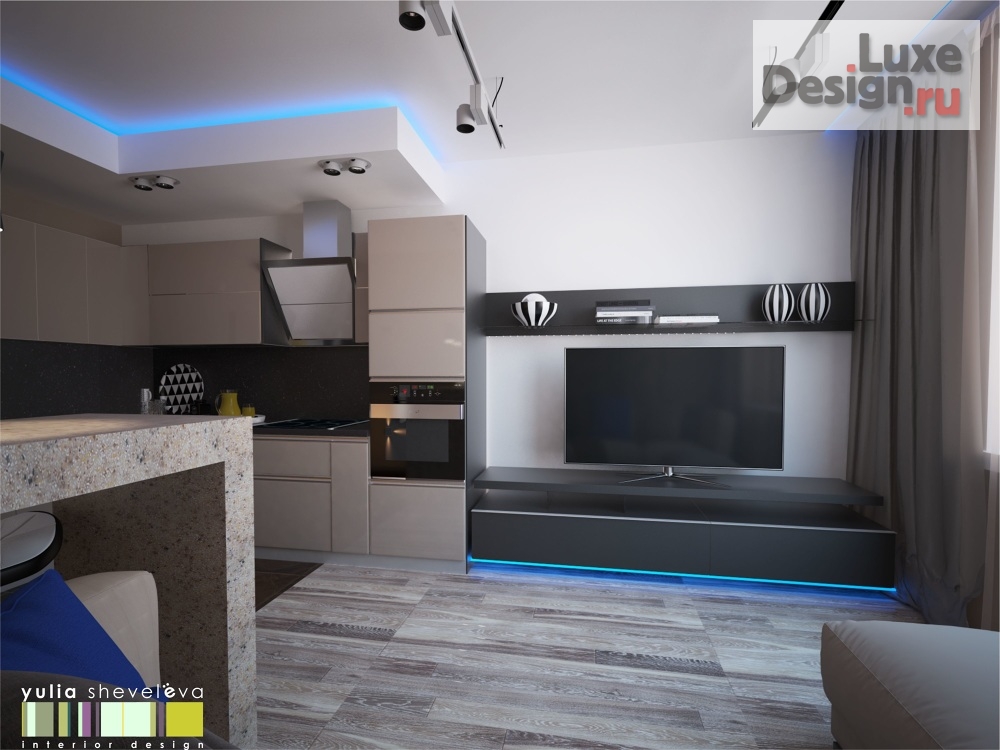 Дизайн интерьера квартиры "Дизайн квартиры "Световые акценты"" (фото 5) от дизайнера Шевелева Юлия Дизайн интерьера квартиры "Дизайн квартиры "Световые акценты"" (фото 5)