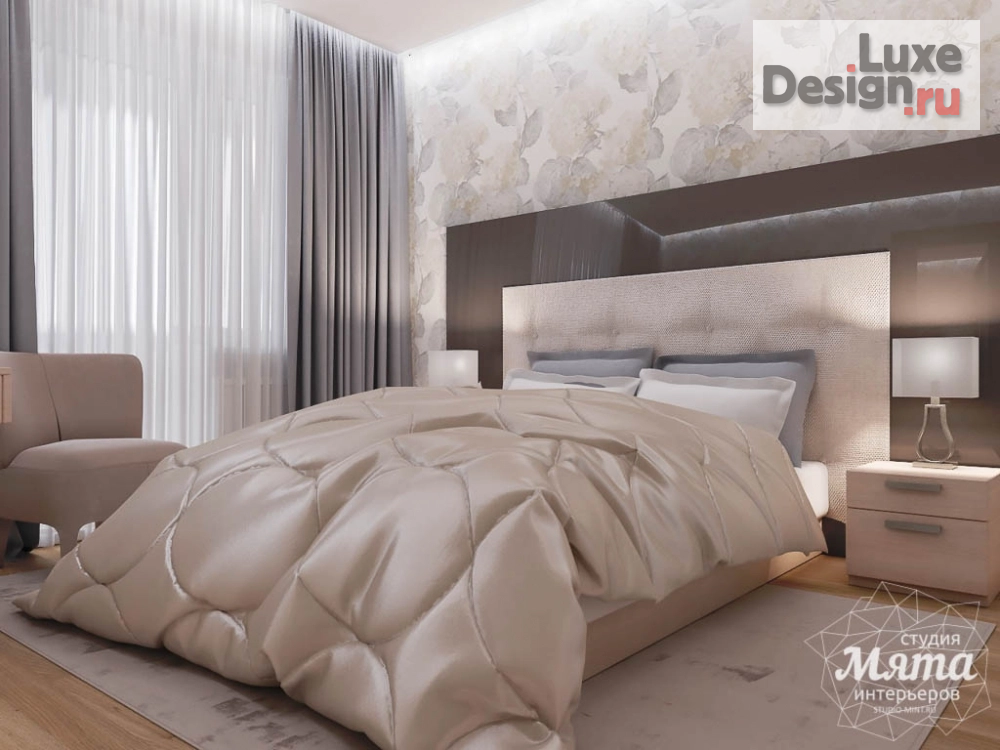 Дизайн интерьера спальни "Дизайн интерьера спальни в трехкомнатной квартире" (фото 3)