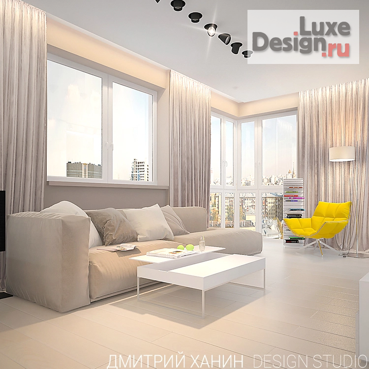 Дизайн интерьера трехкомнатной квартиры "Современная квартира в ЖК Кристалл" (фото 5)