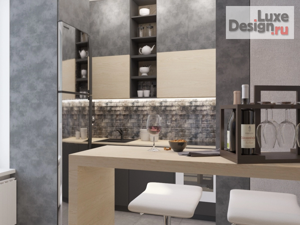 Дизайн интерьера однокомнатной квартиры "Однокомнатная квартиры для девушки" (фото 2)