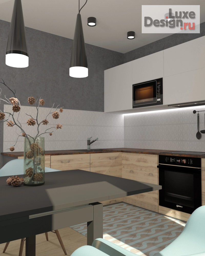 Дизайн интерьера трехкомнатной квартиры "Квартира в современном стиле с элементами лофт" (фото 7)