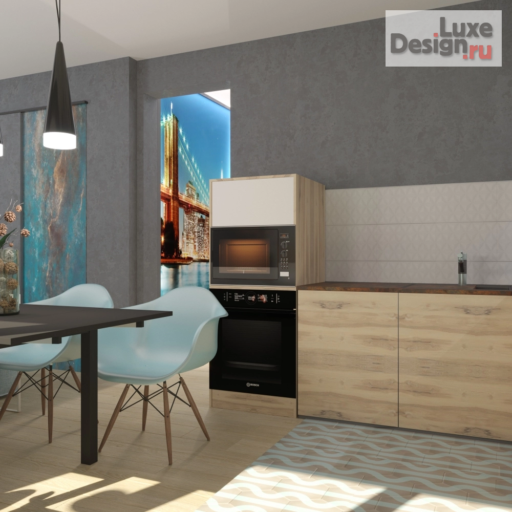 Дизайн интерьера трехкомнатной квартиры "Квартира в современном стиле с элементами лофт" (фото 8)