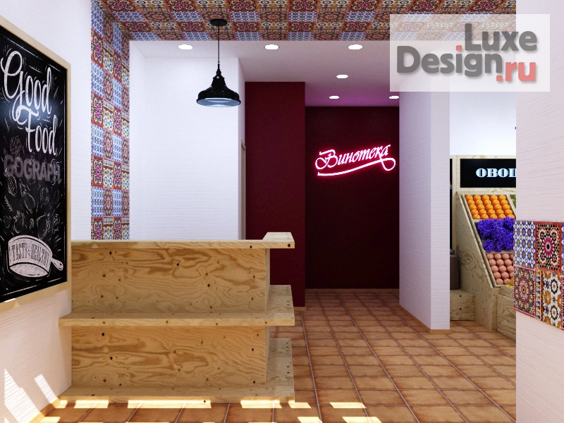Дизайн интерьера торгового комплекса "Магазин фруктов и овощей" (фото 2)