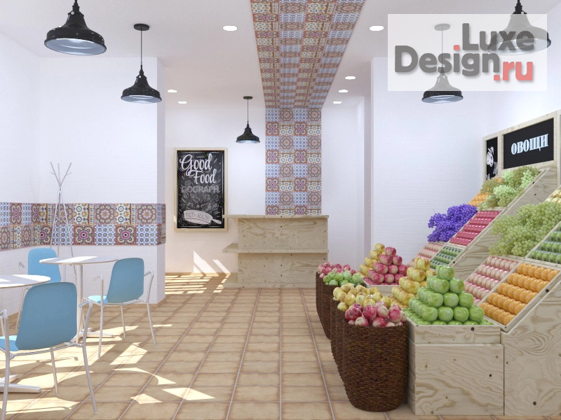Дизайн интерьера торгового комплекса "Магазин фруктов и овощей" (фото 6)