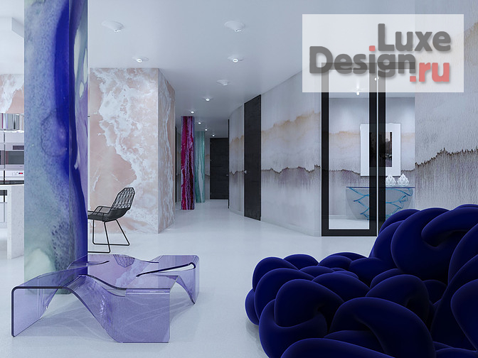 Дизайн интерьера гостиной "Гостиная с панорамными окнами" (фото 3)