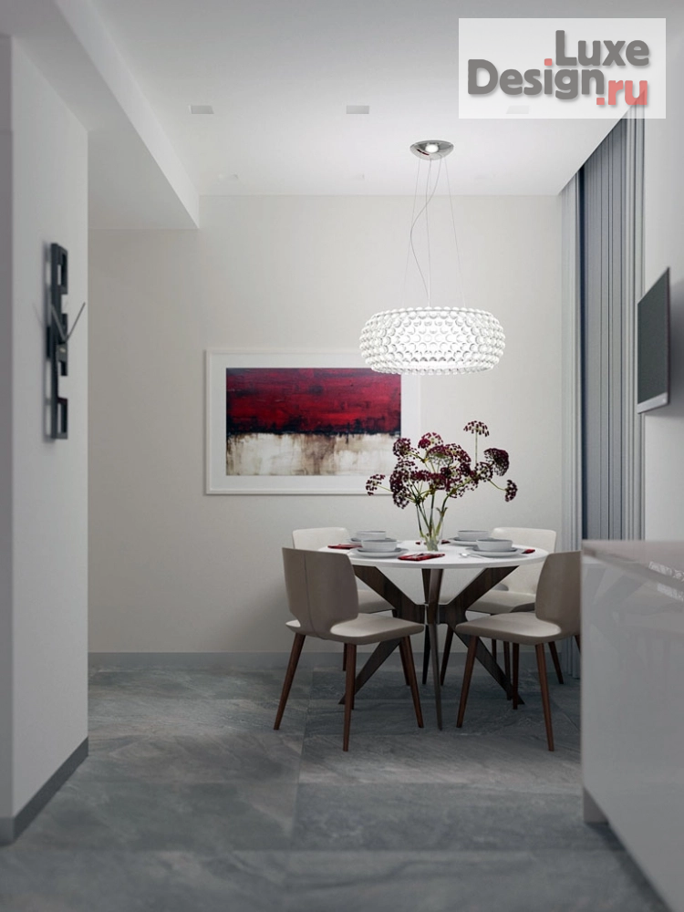 Дизайн интерьера трехкомнатной квартиры "Роскошная квартира в Екатеринбурге. Проект Marsala home." (фото 4)