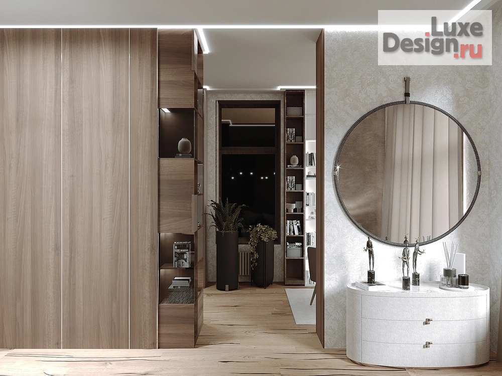 Дизайн интерьера трехкомнатной квартиры "квартира для семьи из 3-х человек" (фото 2)