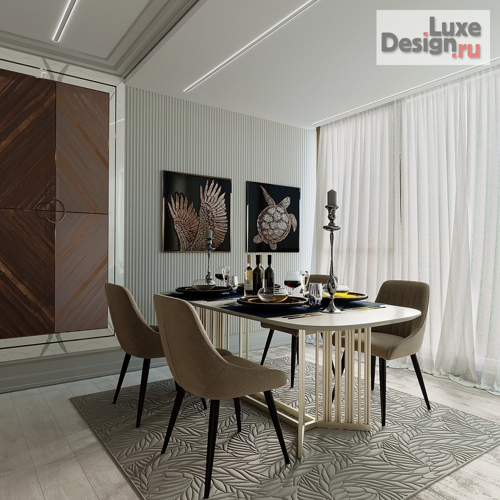 Дизайн интерьера двухкомнатной квартиры "квартира для бизнесмена" (фото 5)