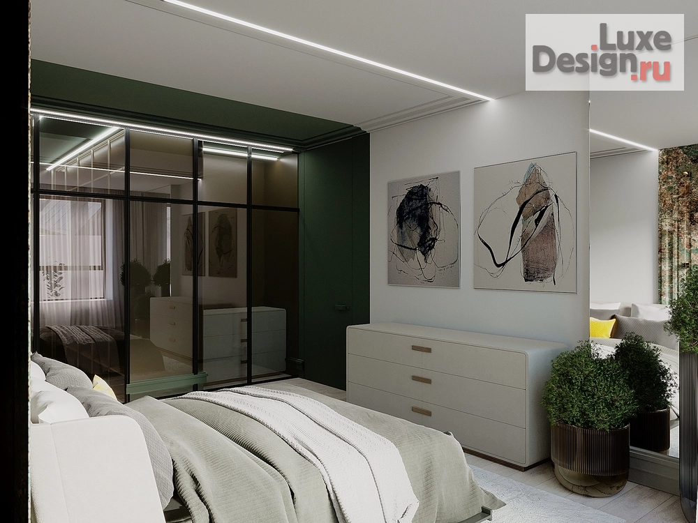 Дизайн интерьера двухкомнатной квартиры "квартира для бизнесмена" (фото 12)