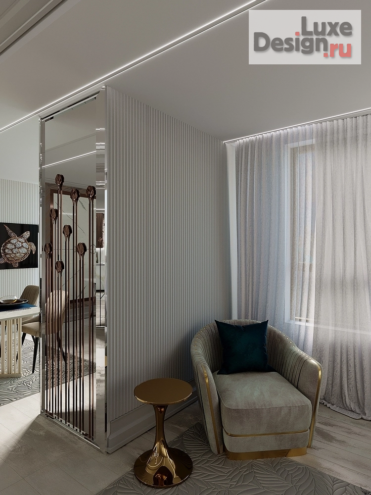 Дизайн интерьера двухкомнатной квартиры "квартира для бизнесмена" (фото 8)