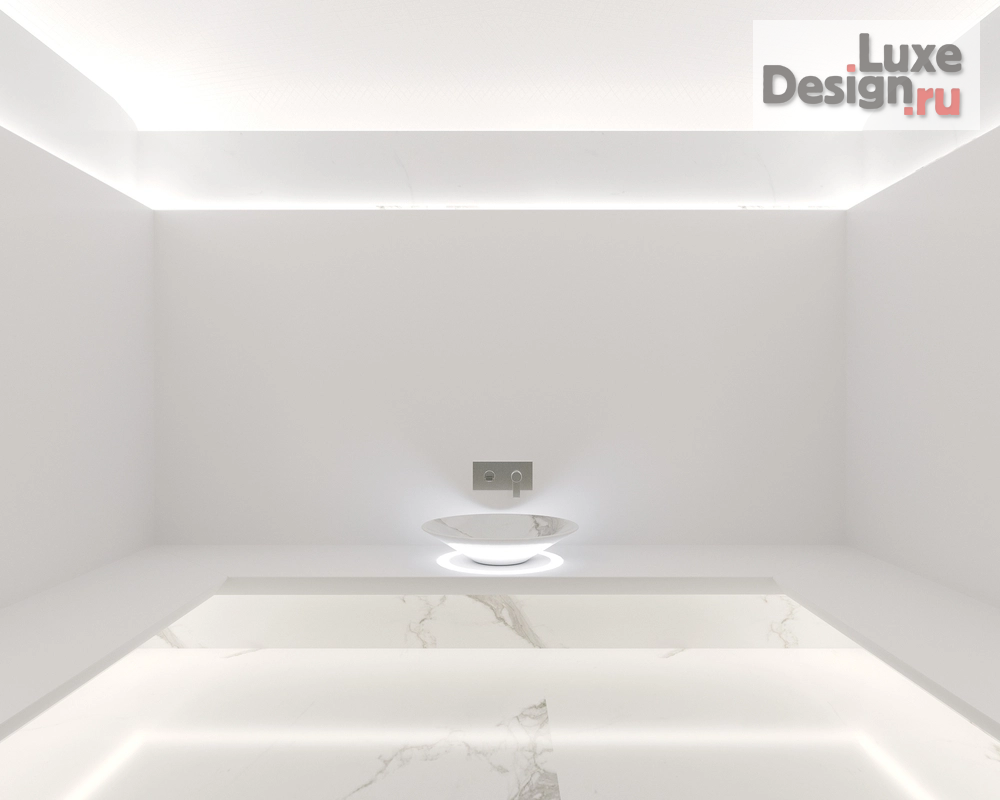 Дизайн интерьера коттеджа "СПА в частном доме в стиле минимализм с элементами ар-деко" (фото 3)