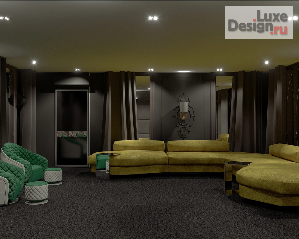 Дизайн интерьера коттеджа "СПА в частном доме в стиле минимализм с элементами ар-деко" (фото 4)