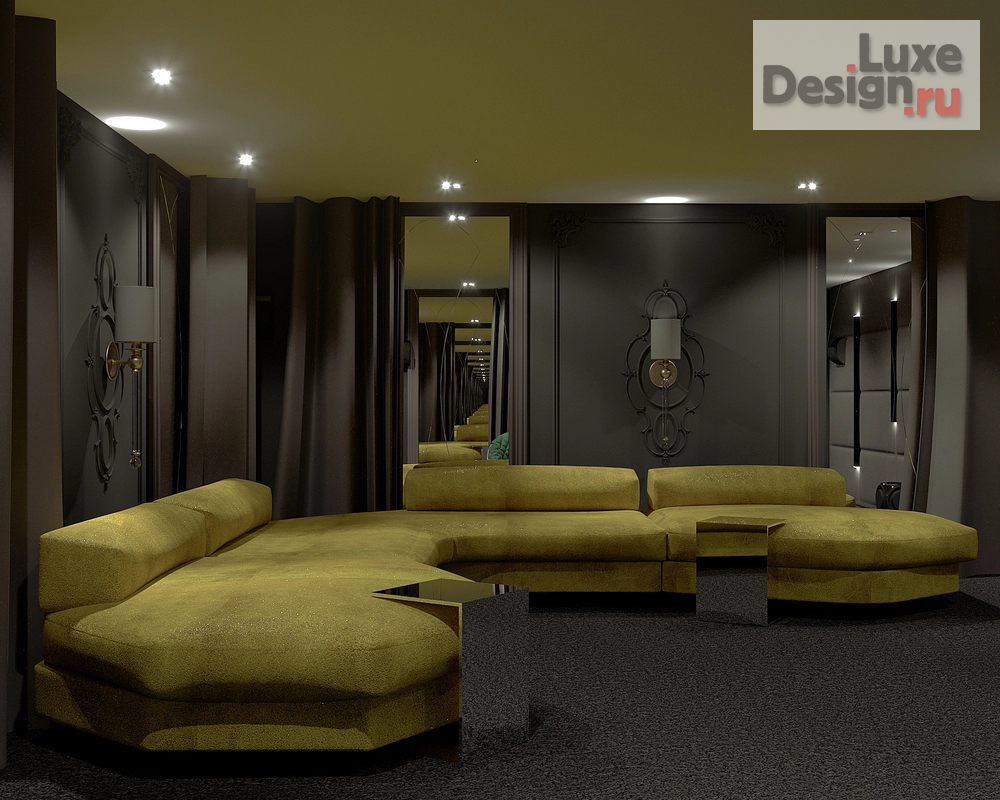 Дизайн интерьера коттеджа "СПА в частном доме в стиле минимализм с элементами ар-деко" (фото 6)