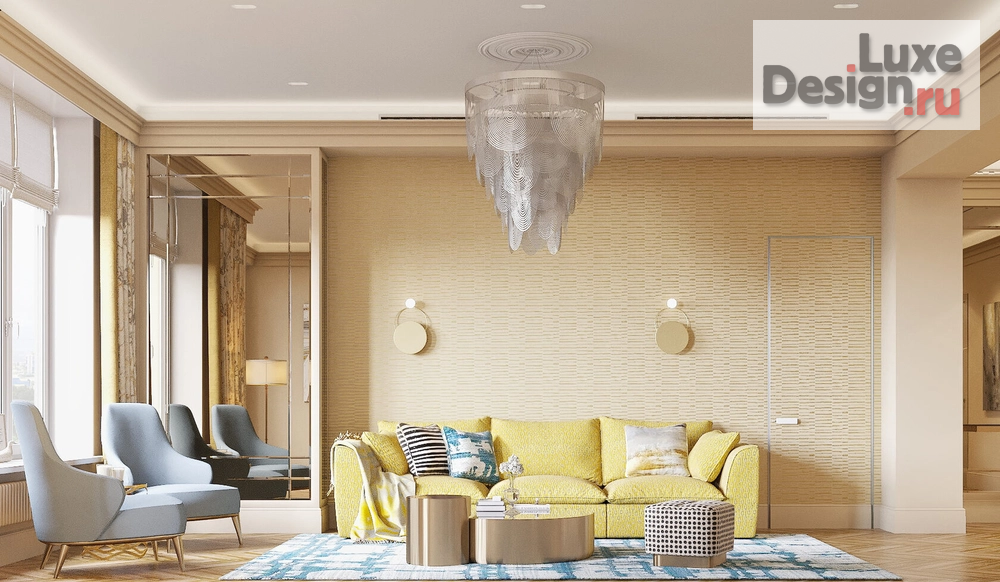 Дизайн интерьера трехкомнатной квартиры "Квартира PR-75 в ЖК Ривьера " (фото 1)