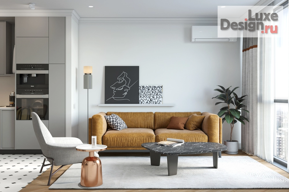 Дизайн интерьера четырехкомнатной квартиры "Квартира PR-101 в ЖК Нагорный" (фото 1)