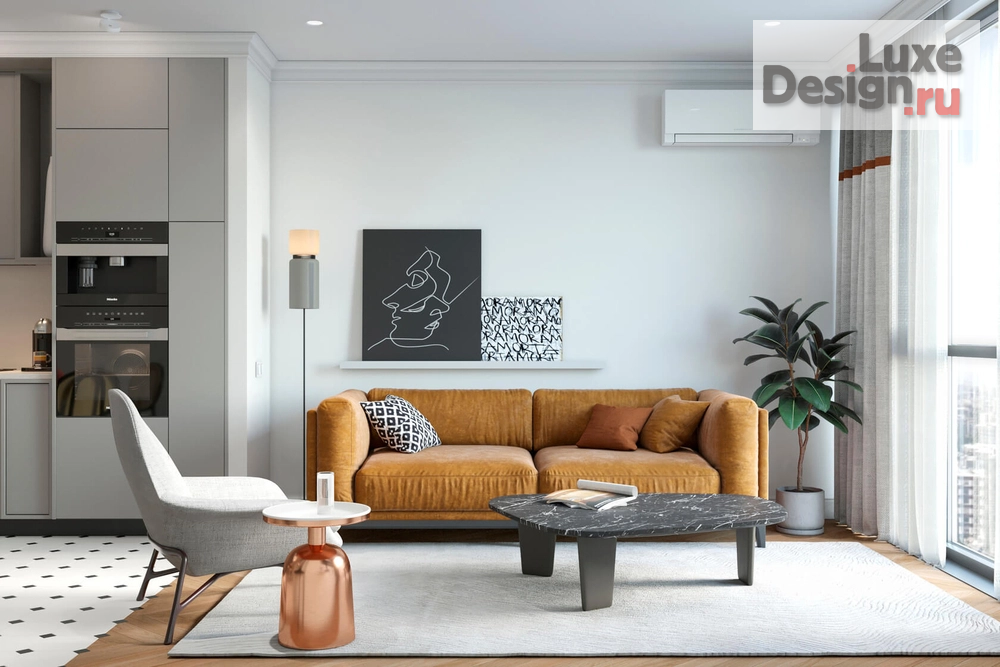 Дизайн интерьера трехкомнатной квартиры "Квартира PR-358 ЖК Нагорный" (фото 2)