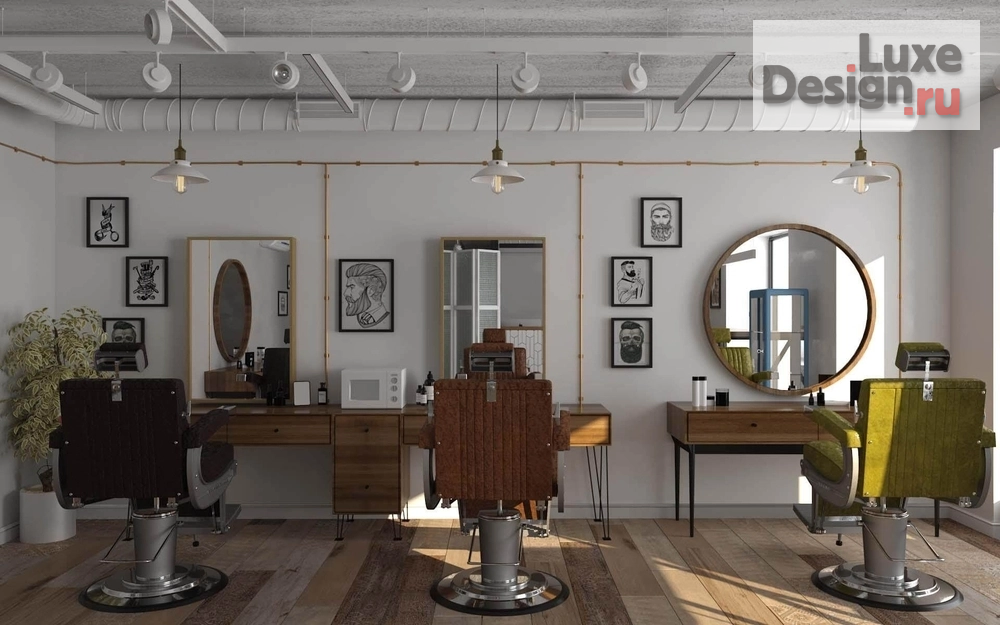 Дизайн интерьера салона красоты "Барбершоп PR-271 EMMER'S" (фото 1)