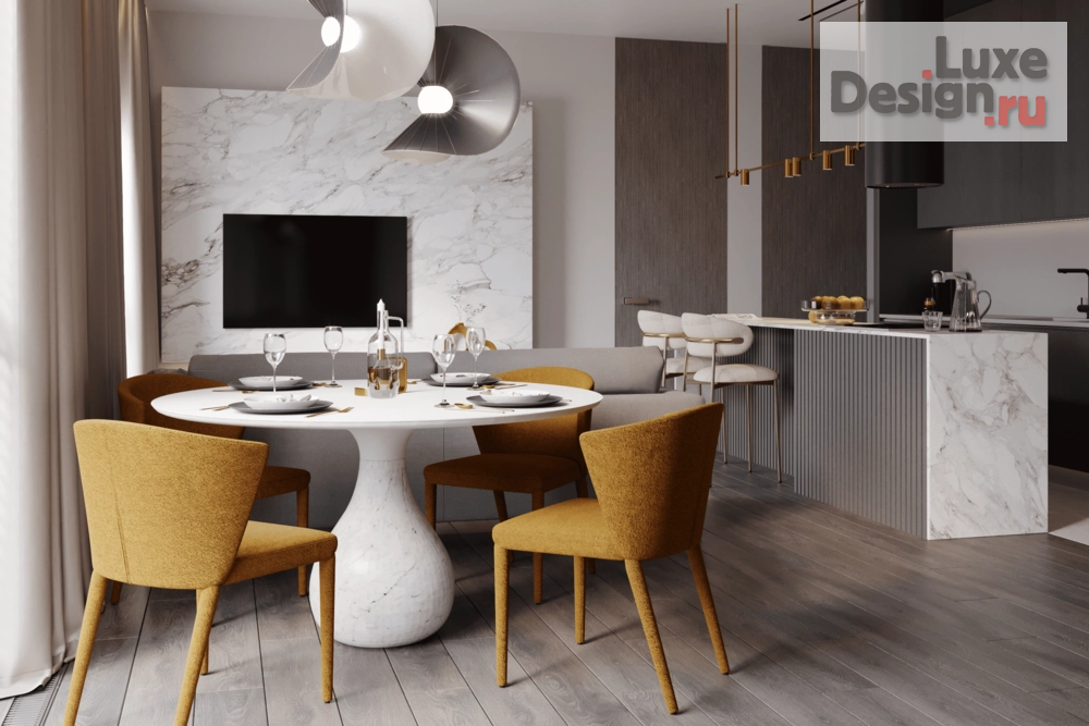 Дизайн интерьера трехкомнатной квартиры "Квартира PR-91 ЖК Парк Столиц Милан" (фото 2)