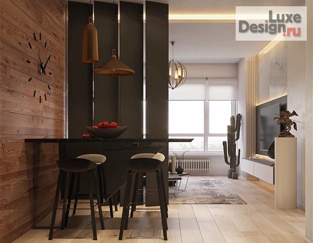 Дизайн интерьера двухкомнатной квартиры "Квартира PR-232 ЖК Клевер - парк" (фото 4)