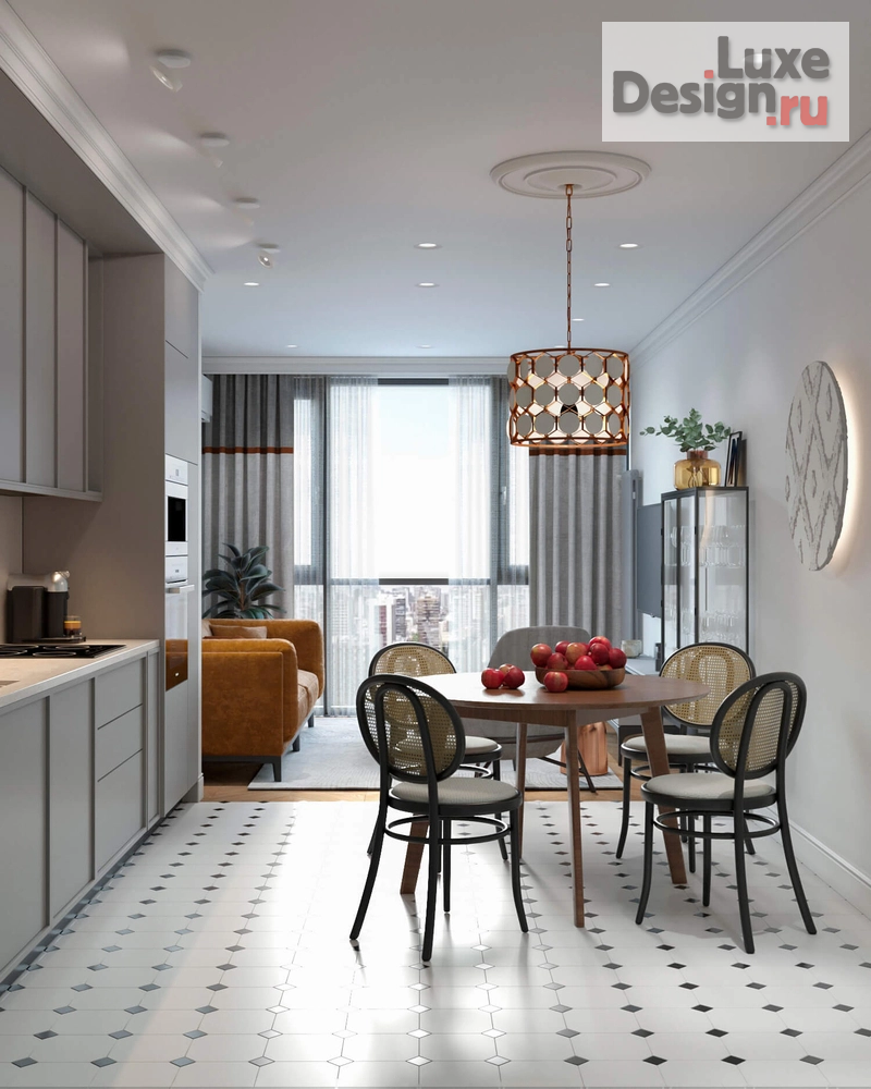 Дизайн интерьера трехкомнатной квартиры "Квартира PR-358 ЖК Нагорный" (фото 4)