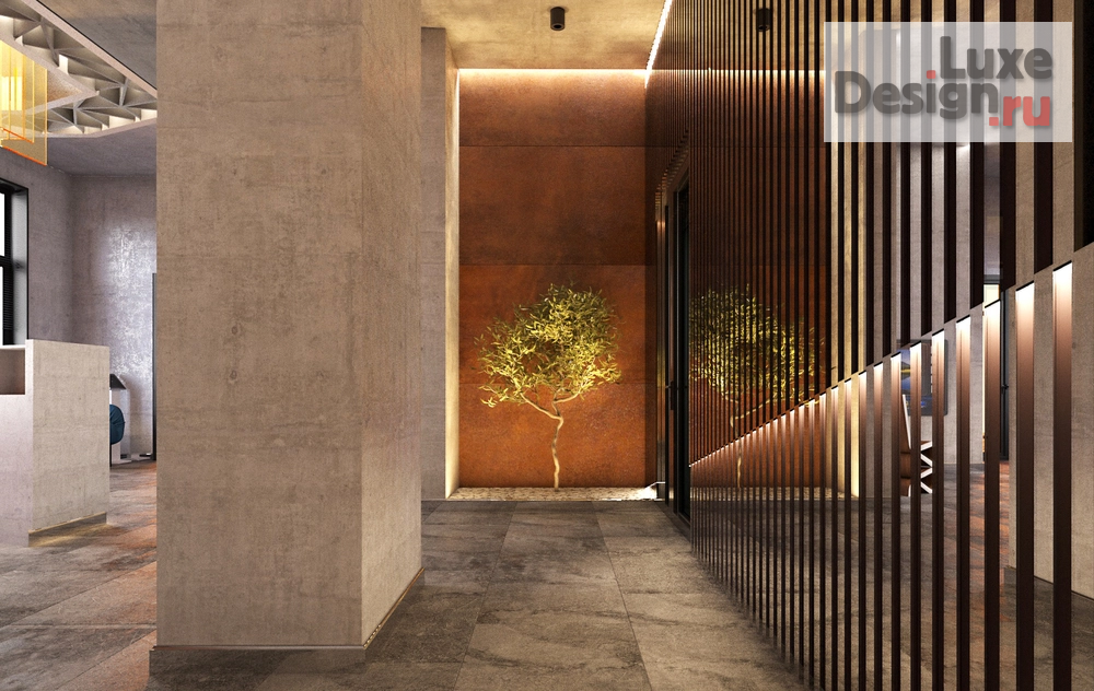 Дизайн интерьера офиса "Дизайн МОП PR-9 ЖК ITOWER дом №2" (фото 1)