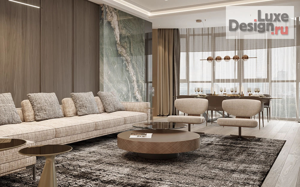 Дизайн интерьера трехкомнатной квартиры "Квартира PR-418 в ЖК Ривьера" (фото 4)