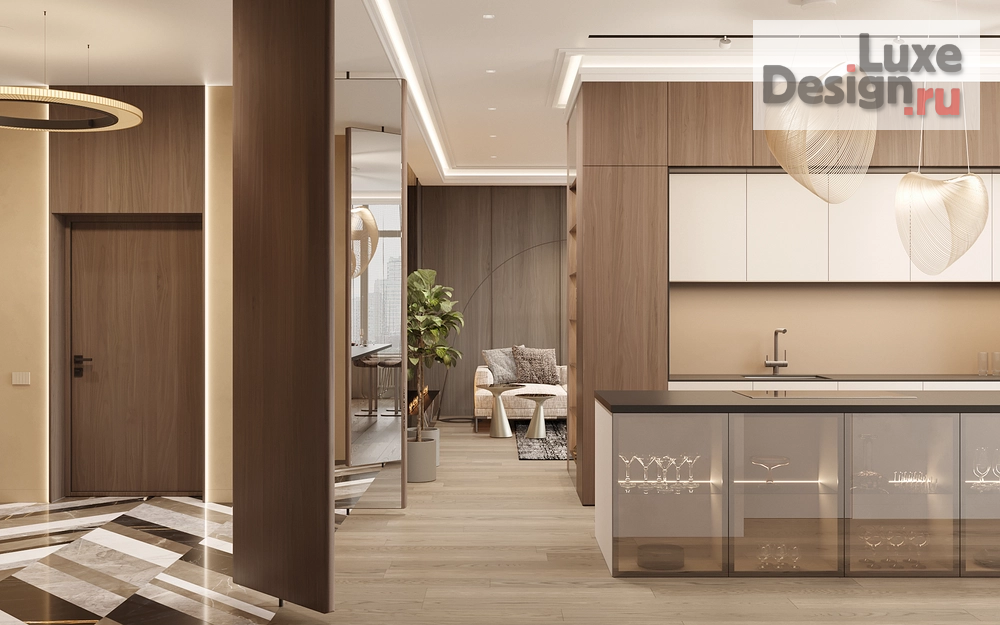 Дизайн интерьера трехкомнатной квартиры "Квартира PR-418 в ЖК Ривьера" (фото 1)