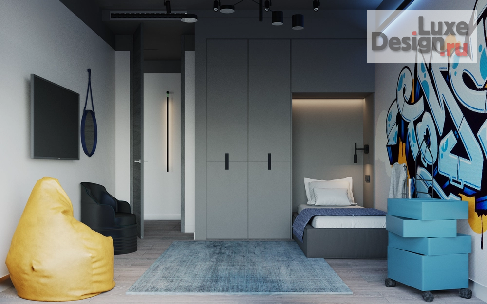 Дизайн интерьера двухкомнатной квартиры "Квартира ЖК PR-74 Клевер Парк 85 " (фото 7)