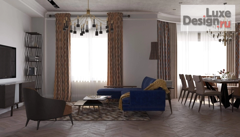 Дизайн интерьера трехкомнатной квартиры "Квартира PR-218 в Клубном доме "Тихвинъ"" (фото 2)