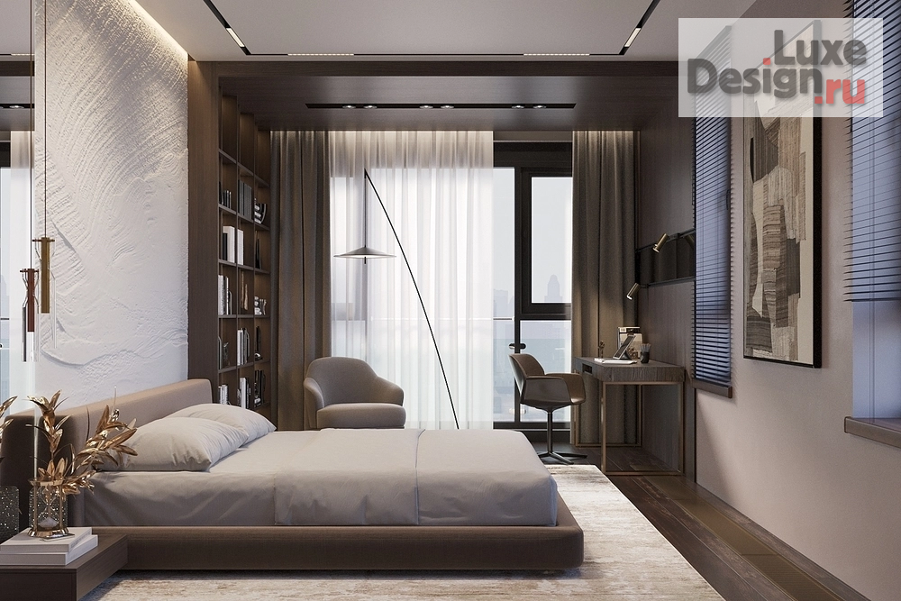 Дизайн интерьера спальни "Дизайн интерьера гостевой комнаты ЖК "Нагорный"""" (фото 1)