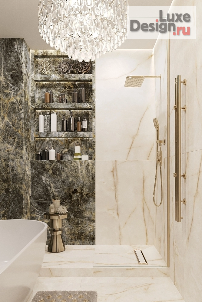дизайн интерьера санузла "Дизайн интерьера санузела ЖК "Нагорный"" (фото 2)