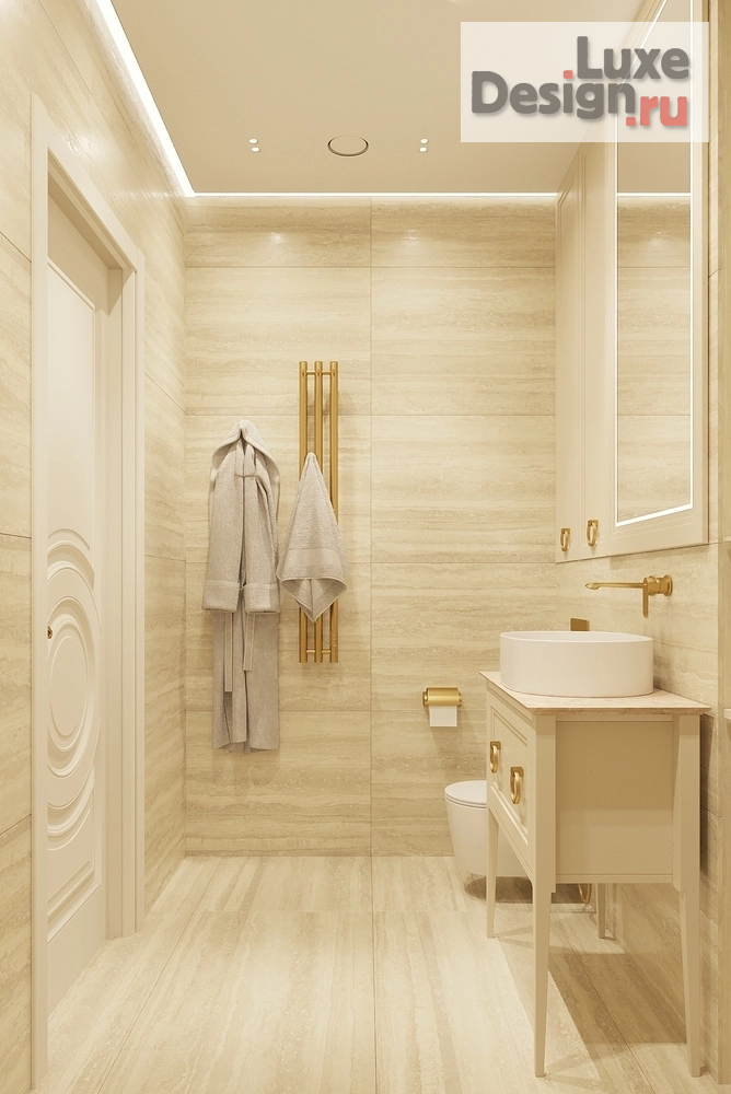 дизайн интерьера санузла "Санузел квартиры  ЖК "Квартал на Некрасова"" (фото 2)