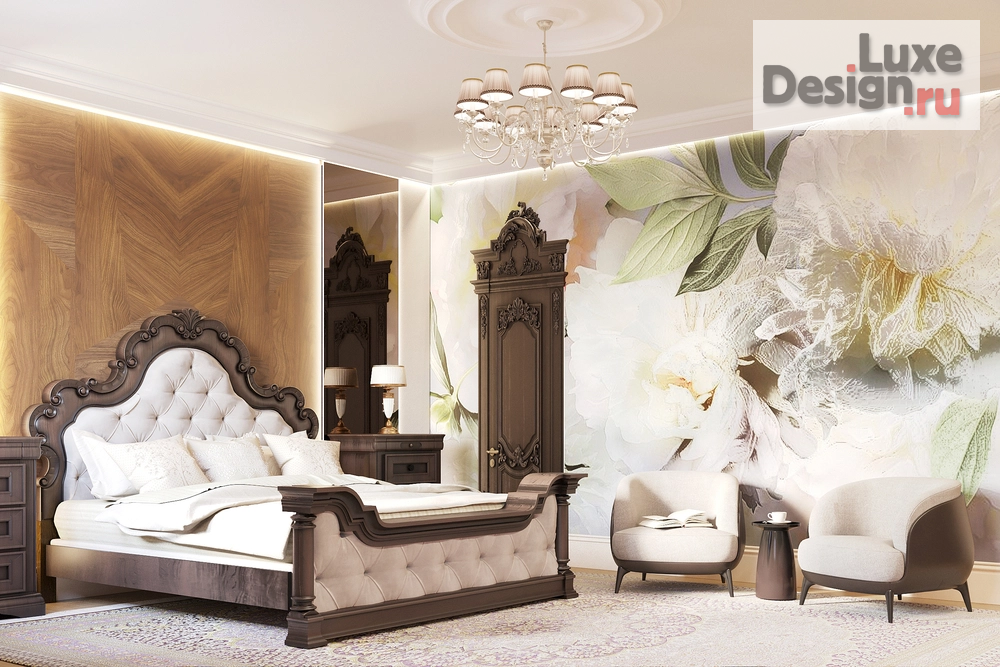 Дизайн интерьера спальни "Дизайн интерьера спальни в загородном доме г.Реж" (фото 5)