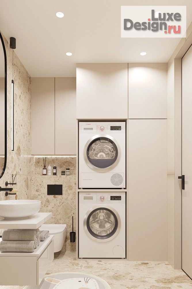 Дизайн интерьера ванной "Детская ванная в квартире ЖК "Депо" г. Екатеринбург" (фото 2)