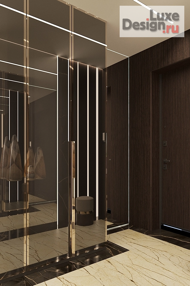 Дизайн интерьера прихожей "Интерьер прихожей ЖК "Нагорный"" (фото 4)