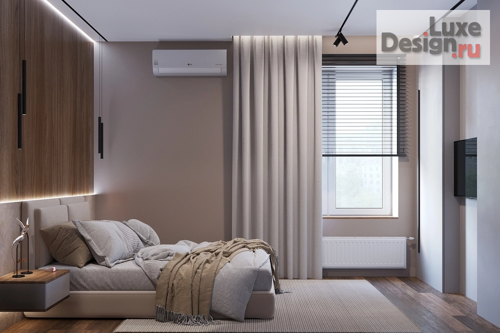 Дизайн интерьера спальни "Спальня в квартире ЖК "Депо" г.Екатеринбург" (фото 4)