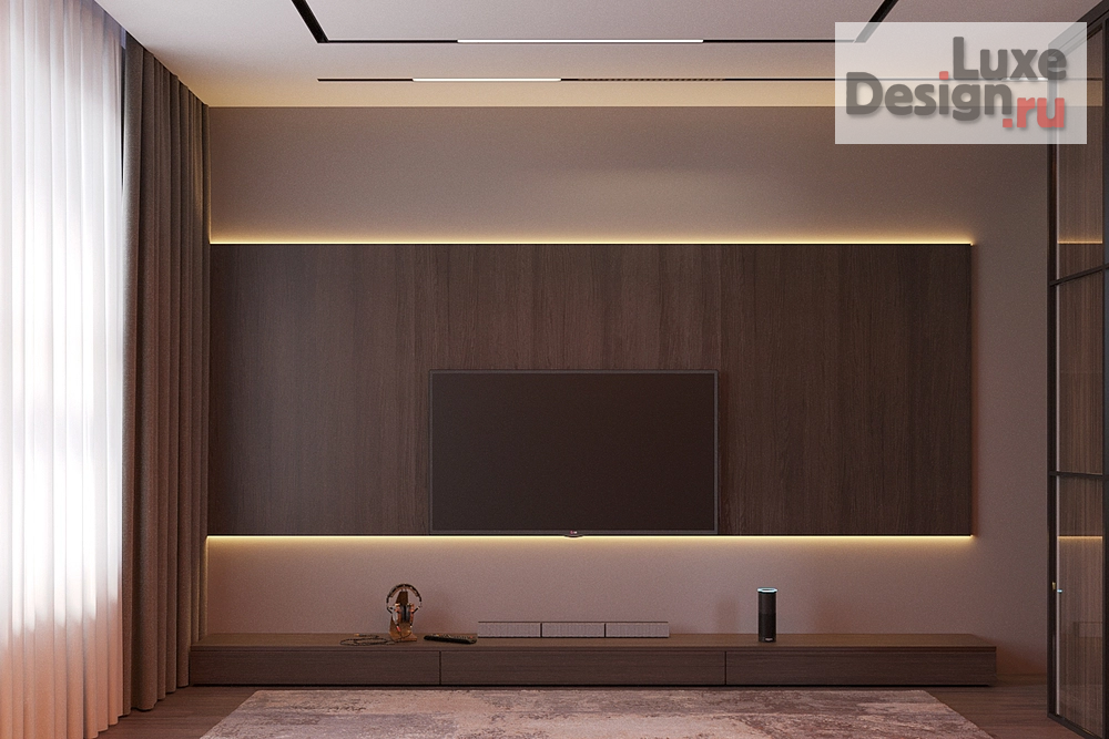 Дизайн интерьера спальни "Дизайн интерьера спальни  ЖК "Нагорный" (фото 7)