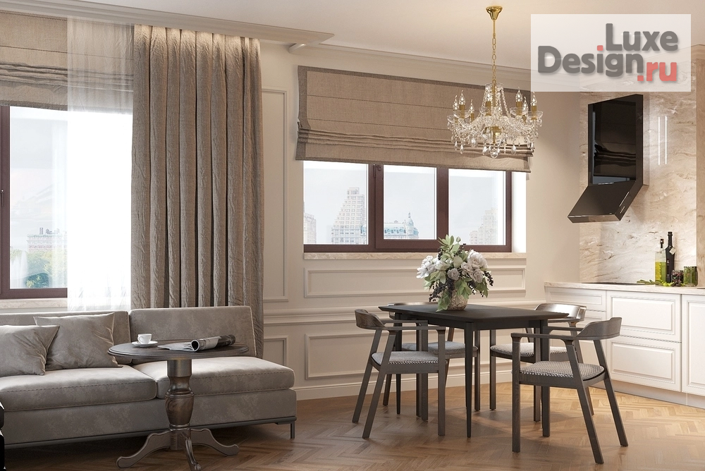 Дизайн интерьера гостиной "Дизайн интерьера гостиной квартиры  ЖК "Квартал на Некрасова"" (фото 4)