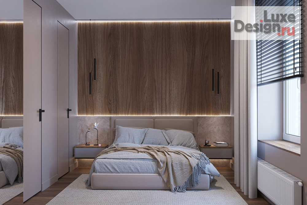 Дизайн интерьера спальни "Спальня в квартире ЖК "Депо" г.Екатеринбург" (фото 1)