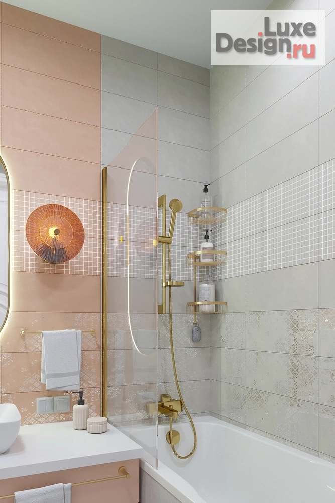 Дизайн интерьера ванной "Дизайн интерьера ванной в квартире ЖК "Квартал на Некрасова" г. Екатеринбург" (фото 6)