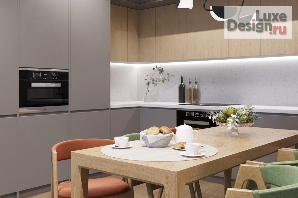 Дизайн интерьера кухни "Кухня-гостинная в квартире ЖК "Депо" г. Екатеринбург" (фото 2)