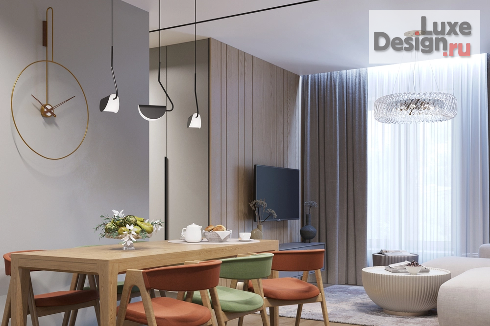 Дизайн интерьера кухни "Кухня-гостинная в квартире ЖК "Депо" г. Екатеринбург" (фото 3)