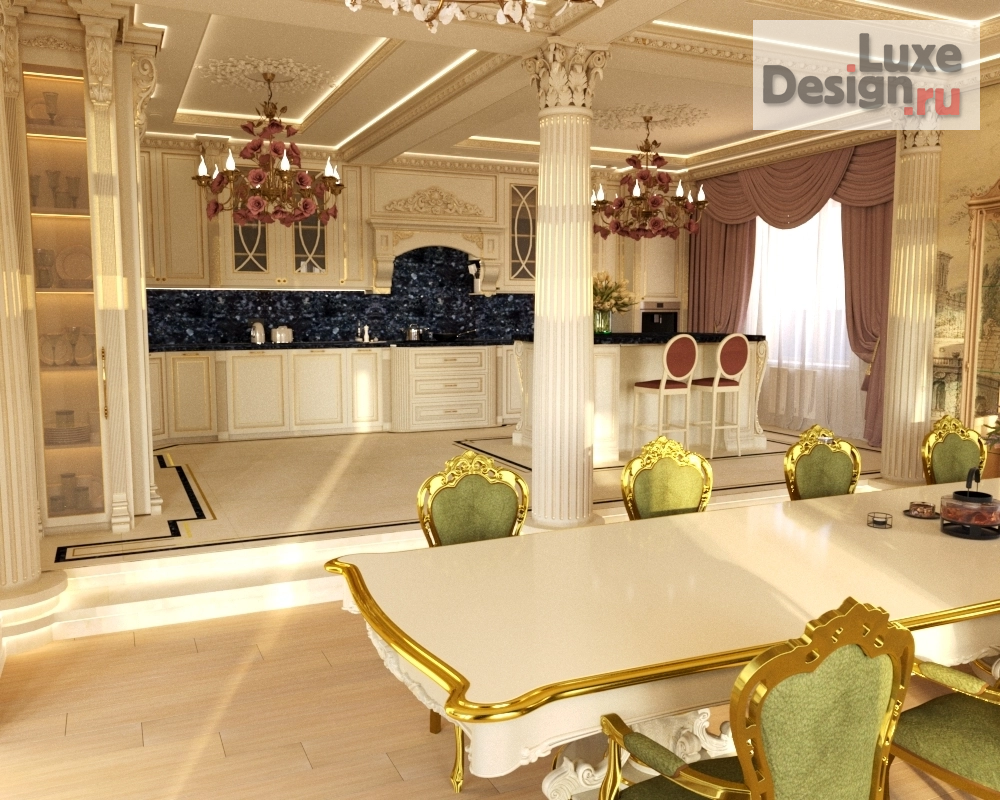 Дизайн интерьера кухни "Кухня-столовая в доме г.Реж" (фото 5)